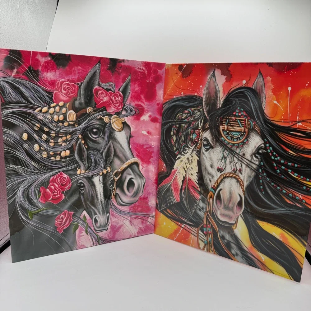 Doug Miller Horse Art Pocket Folders Set Appaloosa Quarter Horse Native American